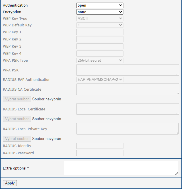 SSID1–SSID4 Configuration Part 2