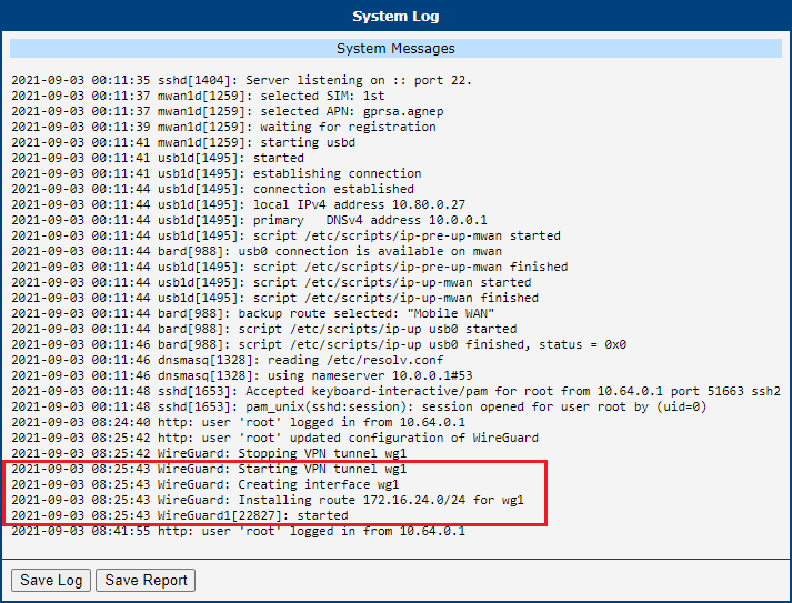 System log